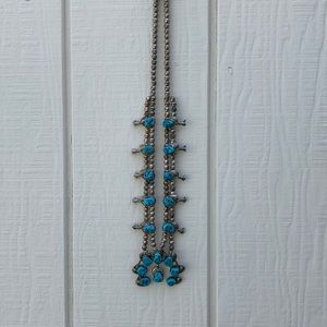 Squash blossom turquoise necklace